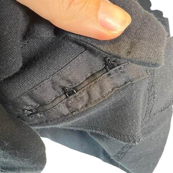 Vintage 90s Black Leopard Print Fuzzy Collar Cardigan Small - Picture 2 of 8